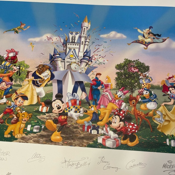 A Party in the Kingdom, Disney lithograph - Picture 3 of 5
